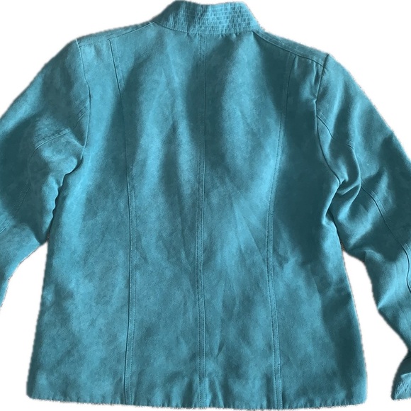 Studio Works Teal Brushed Polyester Structured Jacket - Picture 3 of 7